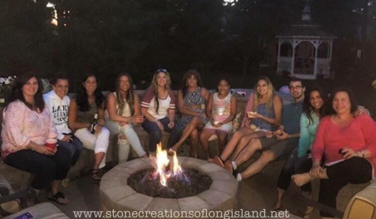 Cambridge Paver Firepit with Seatwall