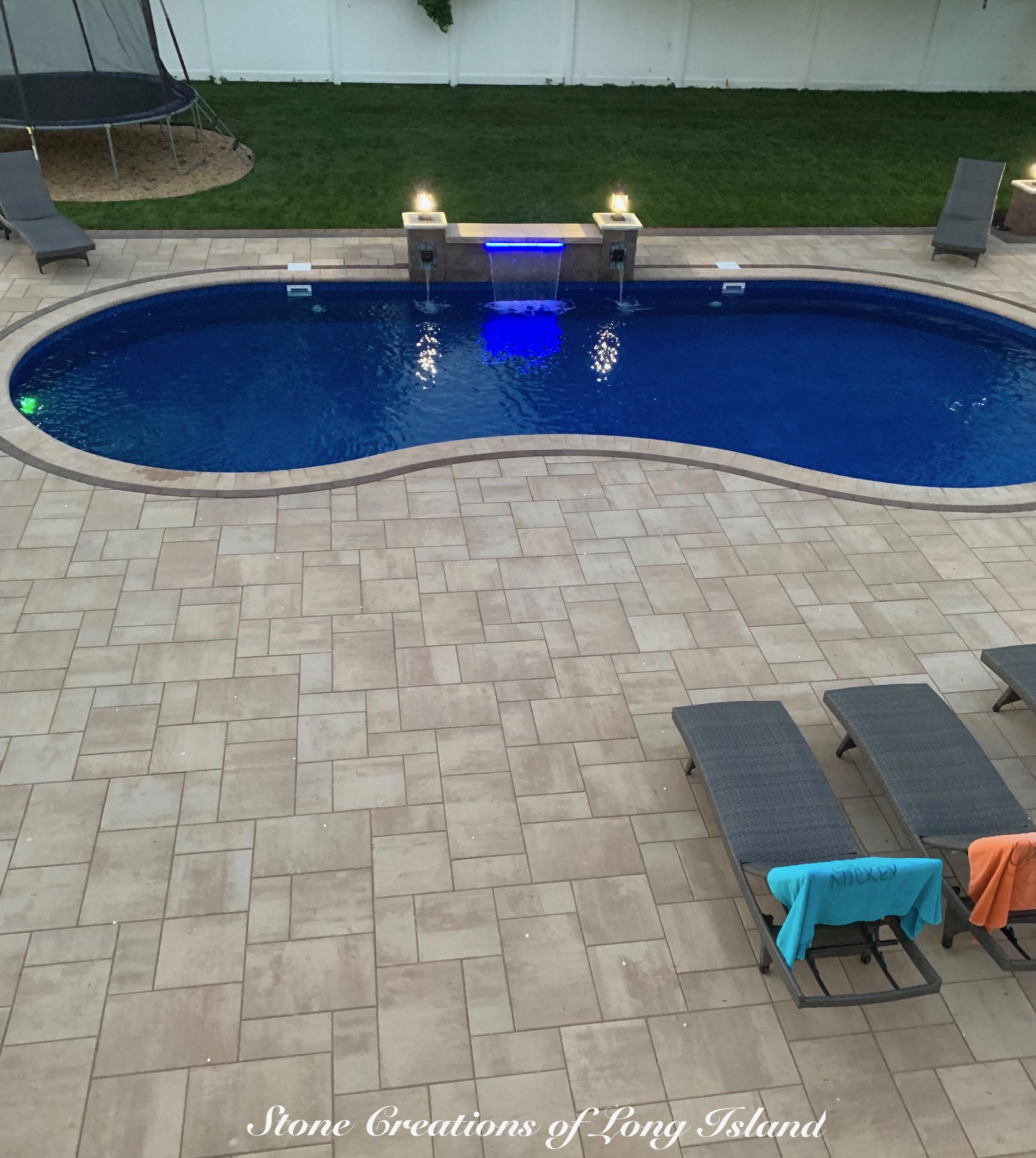 West Islip Cambridge Paver Pool Resort